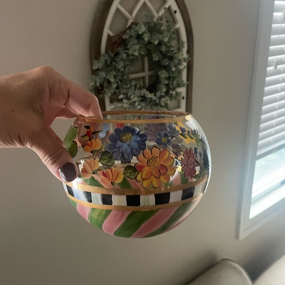 Mackenzie Childs glass globe vase - Picture 2 of 3